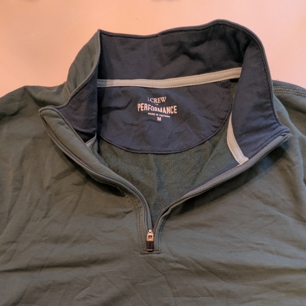 J. Crew Forest Green Half-Zip Pullover - image 1